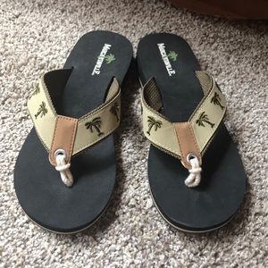 Margaritaville Palm Tree Flip Flop Sandals Size 8